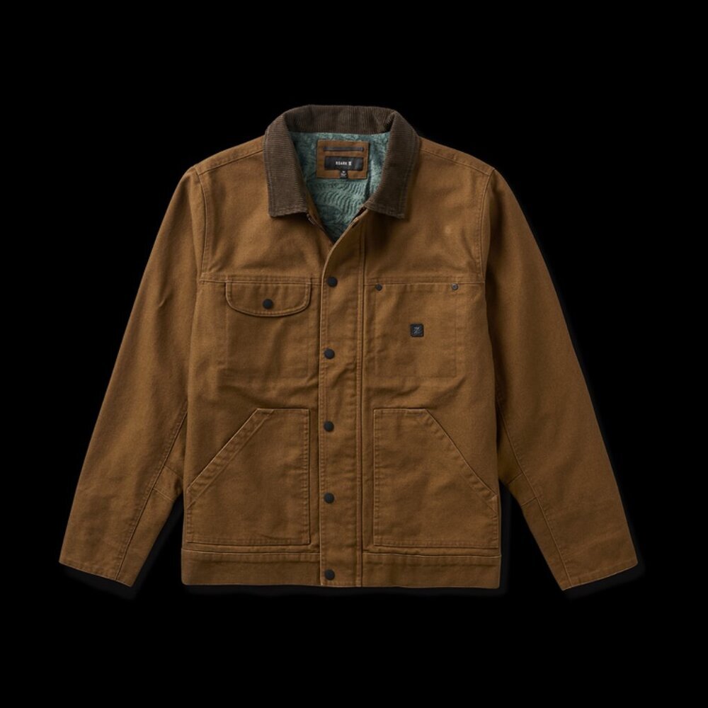 New Mens sz M Roark Open Roads Waxed Canvas Jacket outdoors fashion button up - Picture 3 of 11